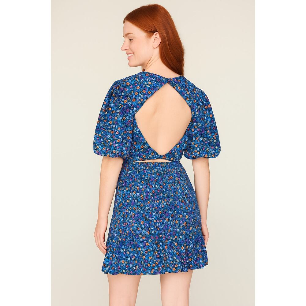 Sandro Pinelle Blue Floral Dress - Size 38 - Picture 2 of 15